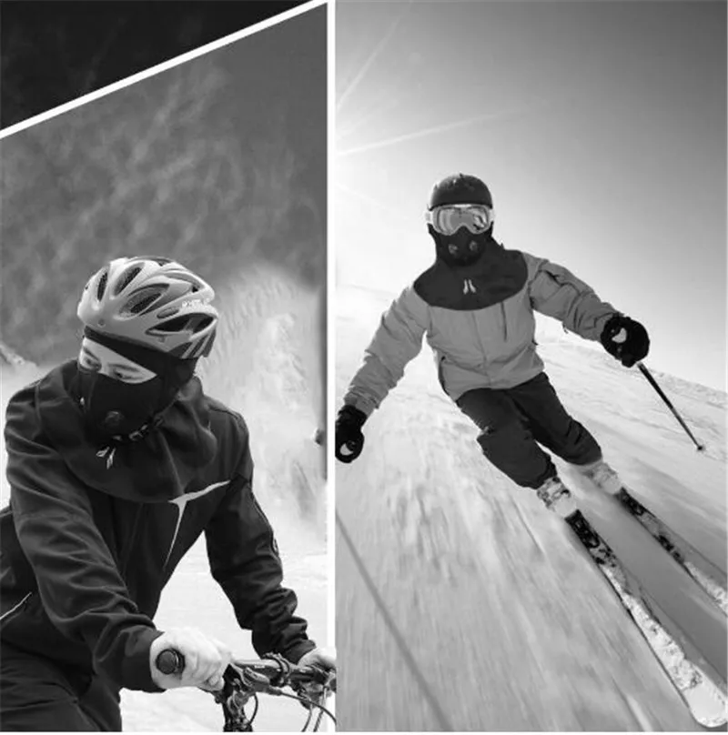 Мотоциклетная Балаклава зимняя термомаска для лица ветрозащитная теплая маска