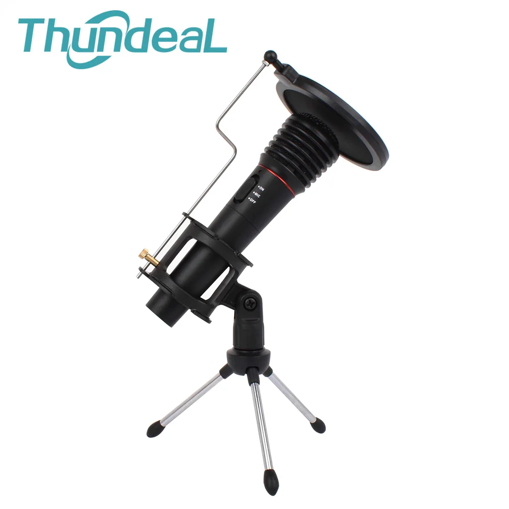 Professional Mic Stand Adjustable Microphone Holder with Mesh Pop Filter Windscreen Studio Audio Tripod | Электроника
