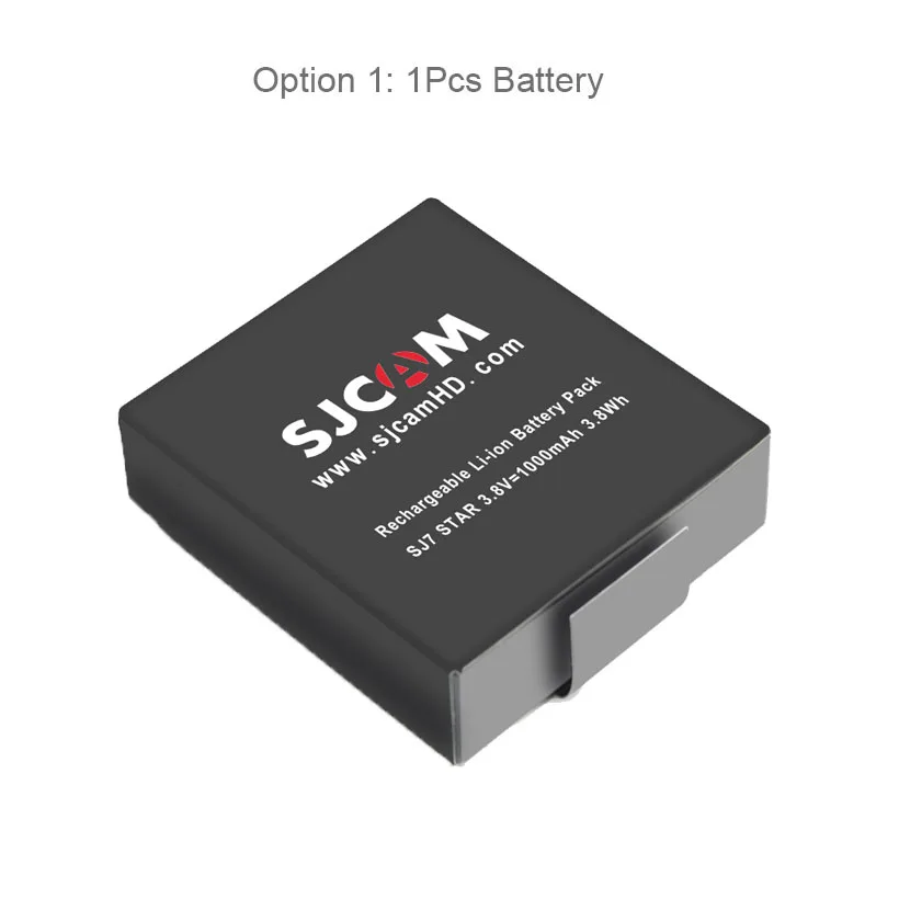 Original SJCAM SJ7 Star Battery Accessories Dual Charger 1000mAh 3.8V Li-ion Batteries For Action Camera | Электроника