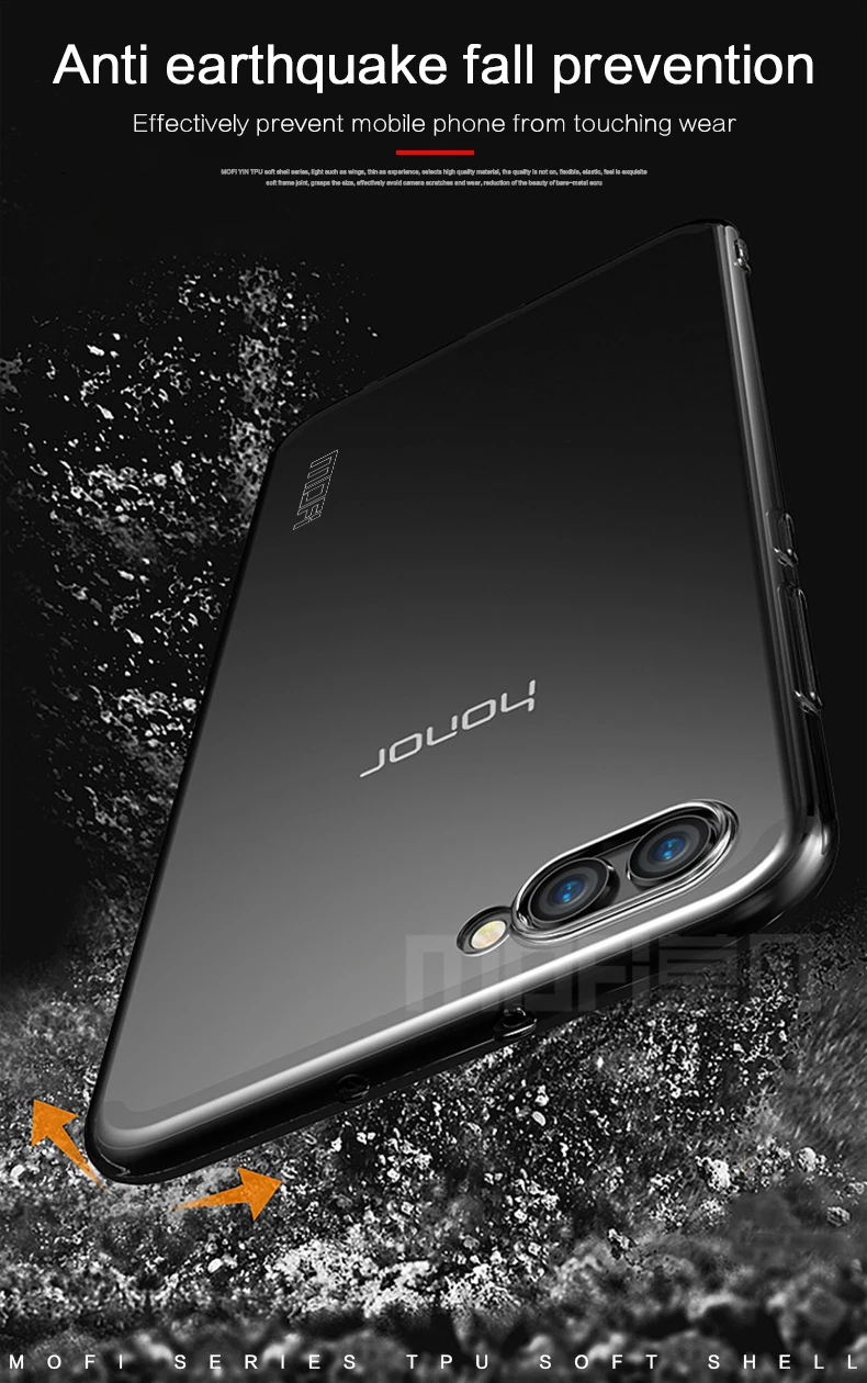 Huawei honor v 10 чехол 5,99 дюймов MOFi honor v 10 чехол силиконовый прозрачный мягкий TPU capas honor v 10 задняя крышка чехол