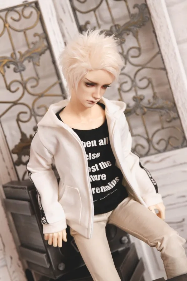 BJD кукла бейсбольная куртка для 1/3 BJD SD 17 Размер куклы для отдыха пальто BJD пальто с капюшоном аксессуары для куклы - Цвет: white 2