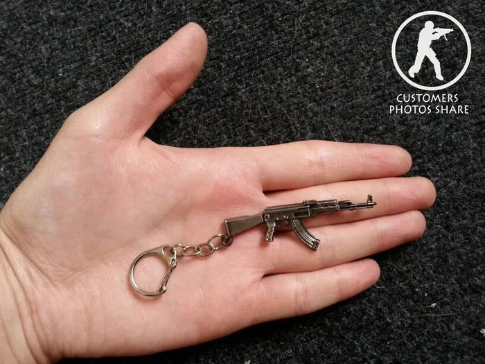 Новинка AK47, брелок с ружьем для мужчин, брелок, Awp винтовка, снайпер, CS GO, Saber, мужской ювелирный брелок, сувениры, подарок
