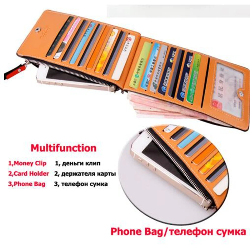 Hengsheng повседневные женские кошельки на молнии Тонкий кошелек из искусственной