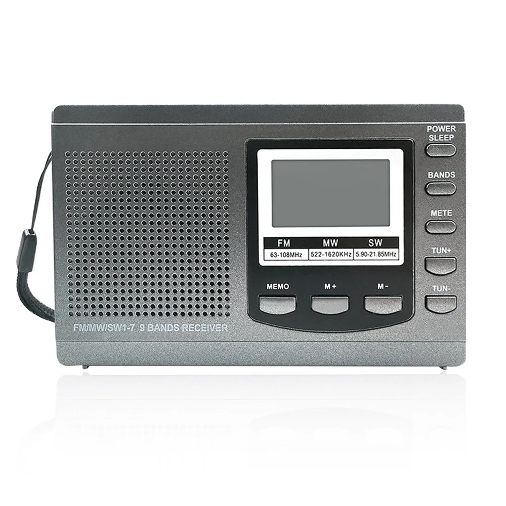 Портативный мини fm-радио приемник SW/MW цифровой радио встроенный динамик с ЖК-дисплеем Высокое качество радио комплекты