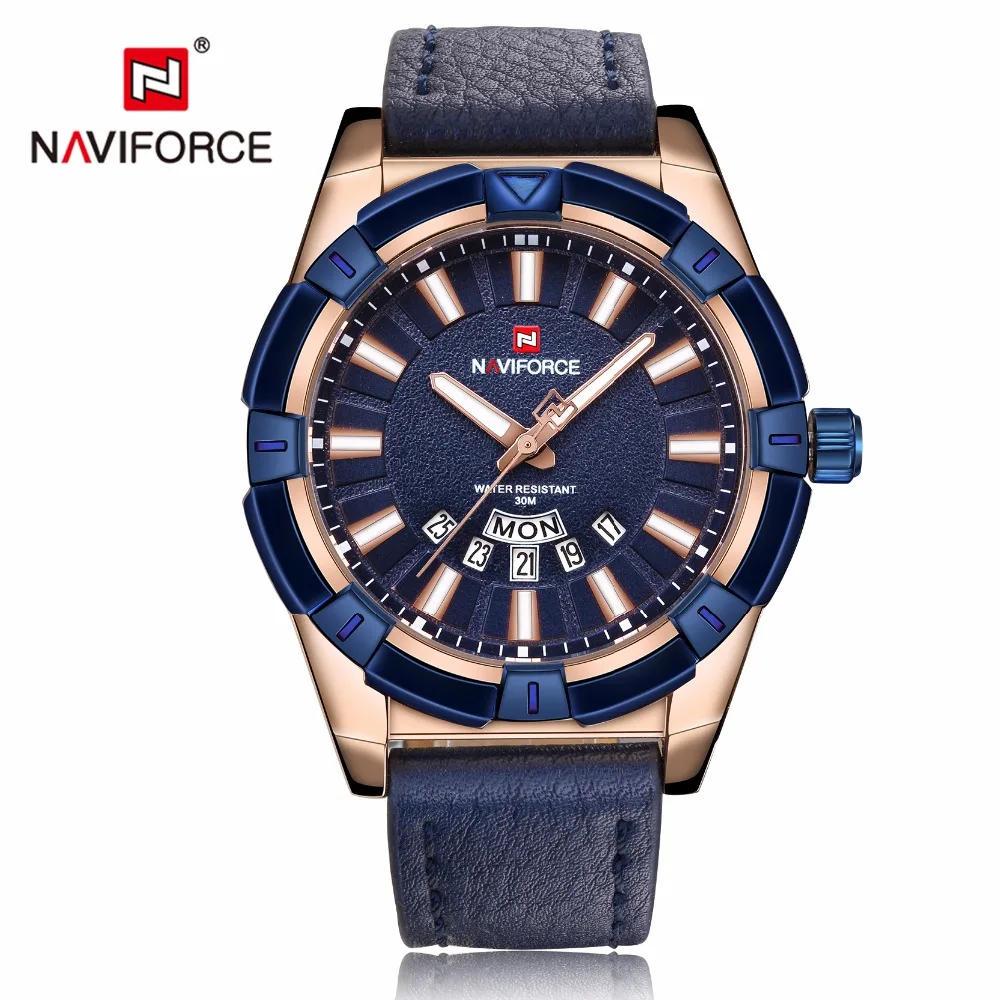 Мужские часы naviforce Роскошные брендовые аналоговые кварцевые мужские