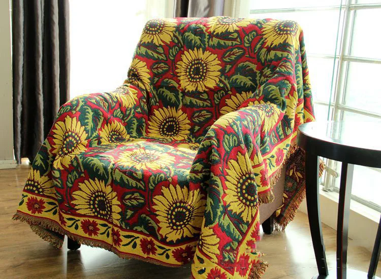 Трикотажное толстое теплое одеяло с кисточками из 100% хлопка мягкий диван ковер