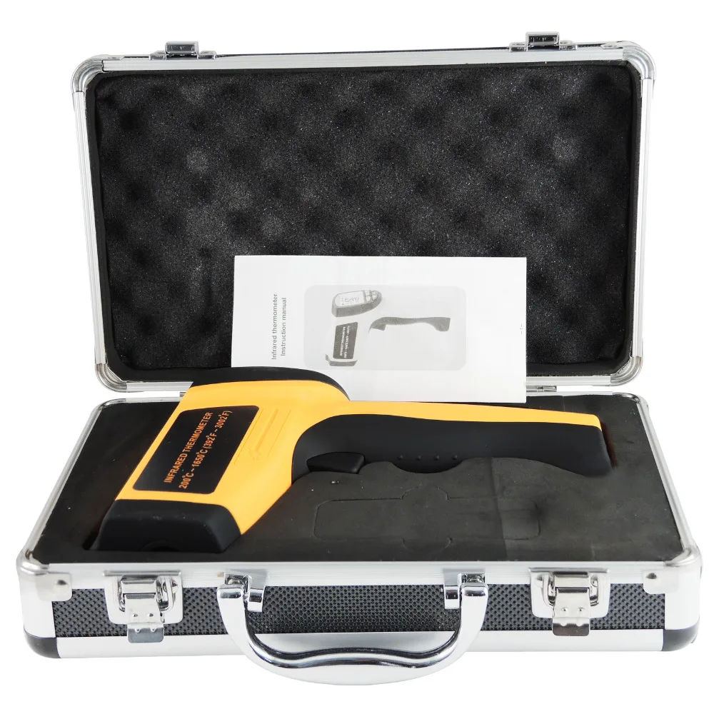 

Digital 50:1 DS Professional Digital Infrared IR Laser Thermometer Pyrometer 200~1650 degree C (392~3002 degree F) Range