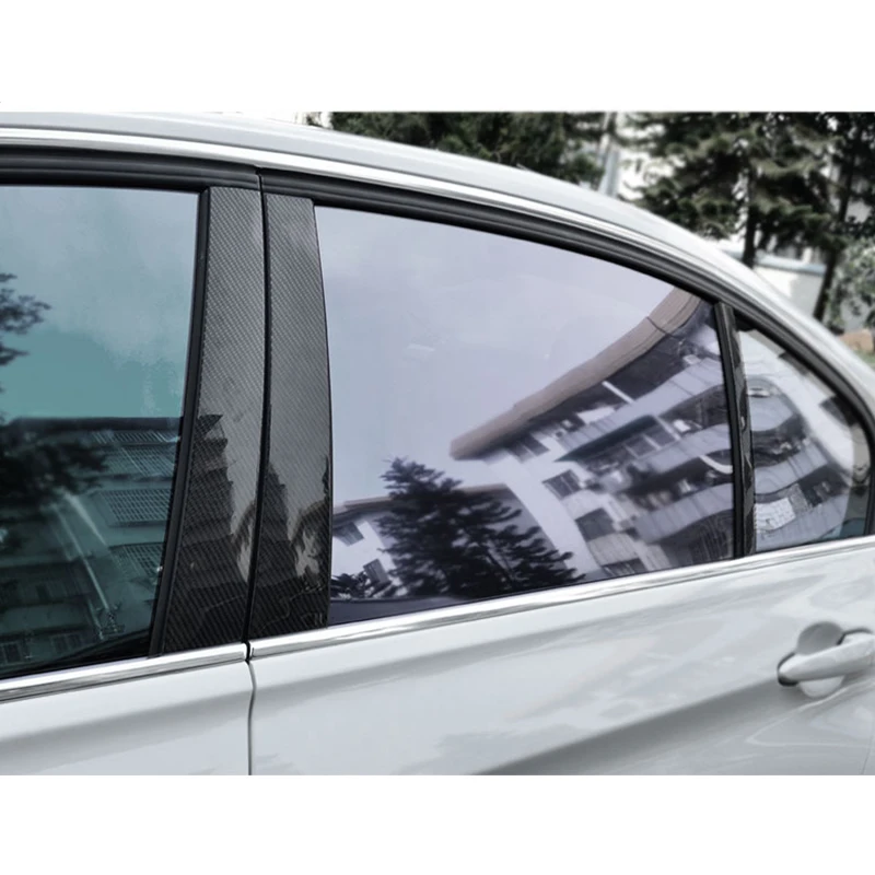 6x 100% углеродное волокно средний столб пост Крышка Накладка для BMW 5 серии F10 2011