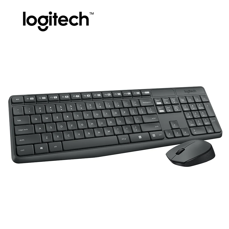 Мультимедийная Беспроводная USB клавиатура и мышь Logitech MK235 2 4 ГГц|Клавиатуры| |