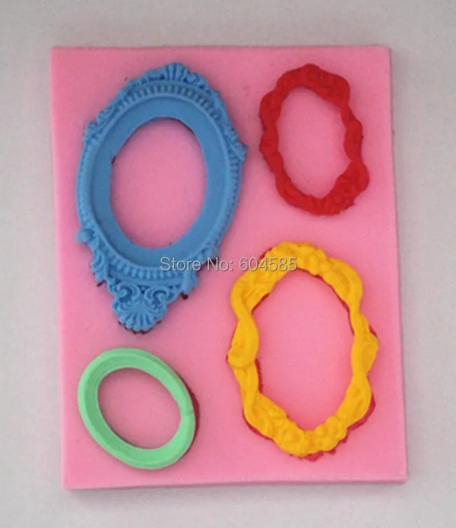 FM 221 Ретро Зеркало рамка помадка формы для торта Мыло шоколадная форма кухни