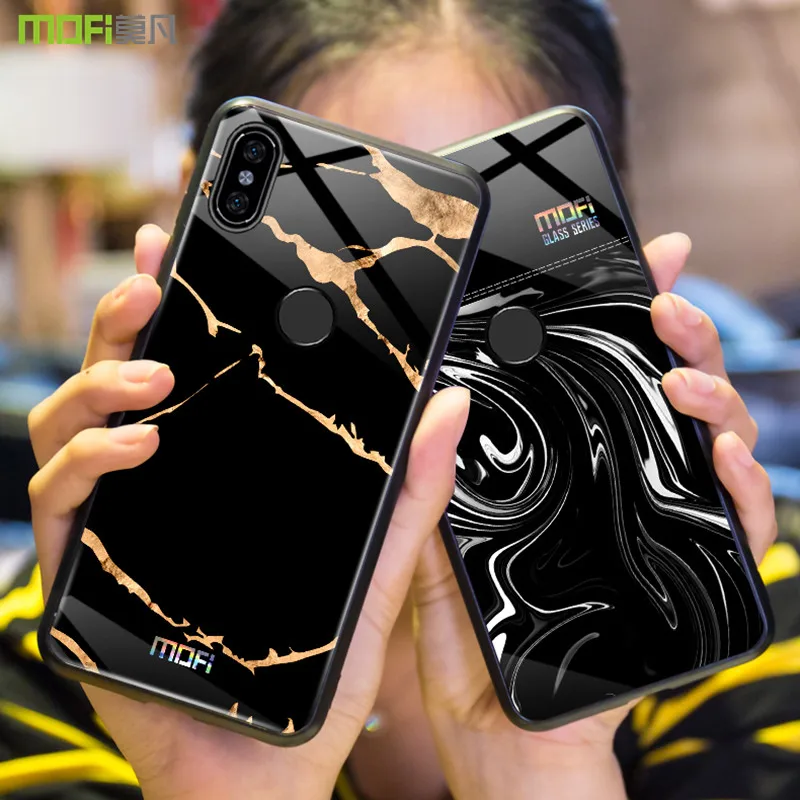 Чехол для Redmi note 5 чехол Xiaomi redmi Mofi закаленное стекло note5 мрамор черный белый |