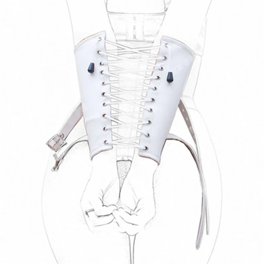 Кожаный задний бандаж удерживающие ручные манжеты ремень для БДСМ на запястье| |