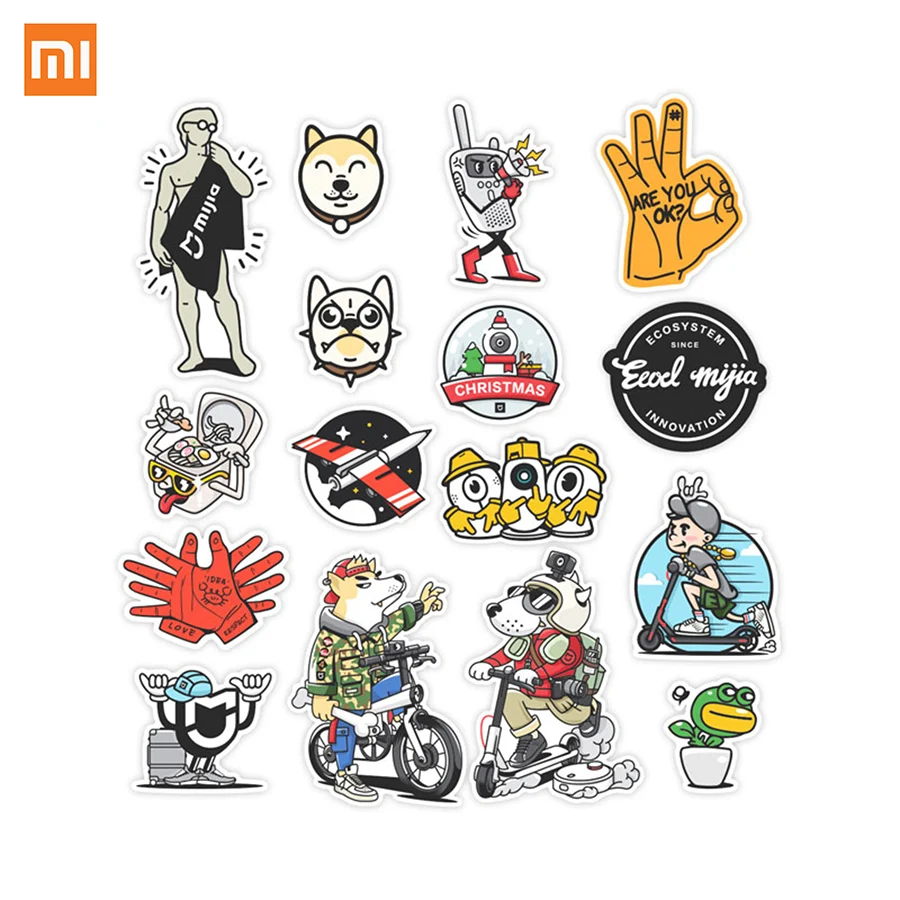 Наклейки Xiaomi Mijia милые Мультяшные игрушки-животные наклейки из ПВХ серии I для