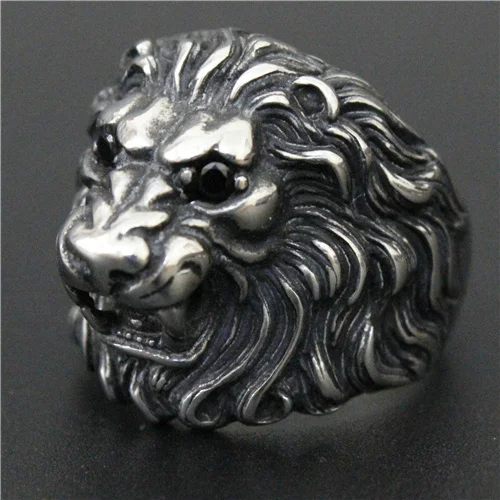 Newest Design Crystal Eyes Big Angry Lion King Ring 316L Stainless Steel Men Boy Fashion | Украшения и аксессуары