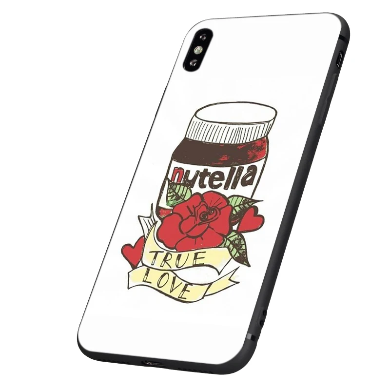 Черный чехол из ТПУ для iphone 5 5s se 6 6s 7 8 plus x 10 XR XS 11 pro MAX с шоколадной едой Tumblr