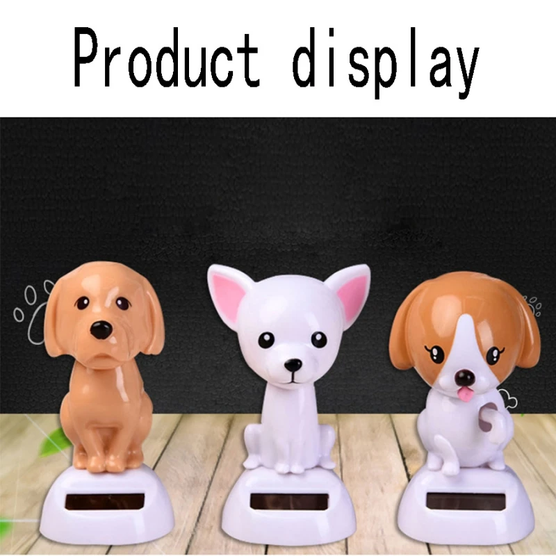 Decoration Car Accessories Solar Car-styling Nodding Puppy Doll Ornaments Cute Dancing Head Shaking Dashboard | Автомобили и