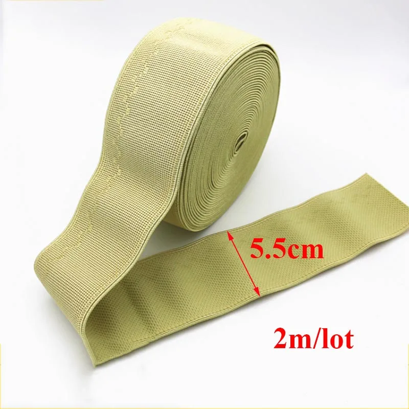 apricot5.5cm 2m Meetee 1/2/3 м 50/55/60/70/80/100/150 мм черный резиновые эластичные ленты кружева пояс "сделай сам" для Костюмы аксессуары AP587 - Цвет: apricot5.5cm 2m