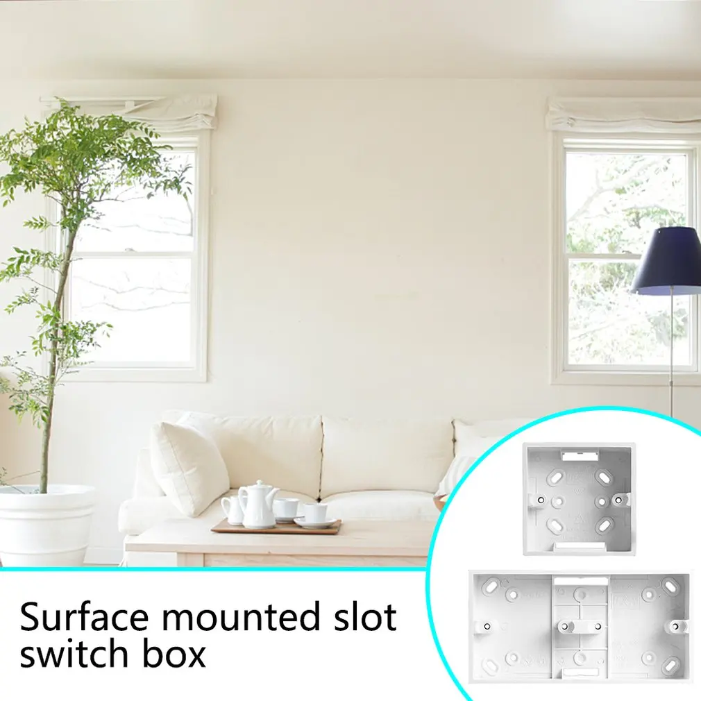 Поверхностного монтажа переключатель ПВХ огнестойкая 86 Одиночная и двойная