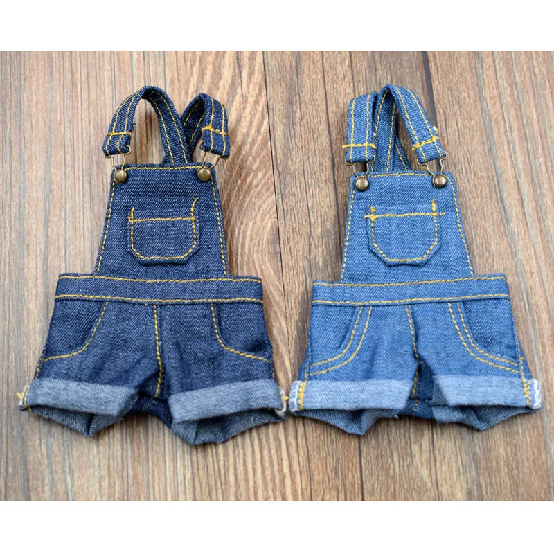 1PCS Denim Suspenders Trousers Bib Pants for Blyth, Licca, Azone S, Barbies, OB24, OB27, Momoko Doll Clothes Overall Outfuts