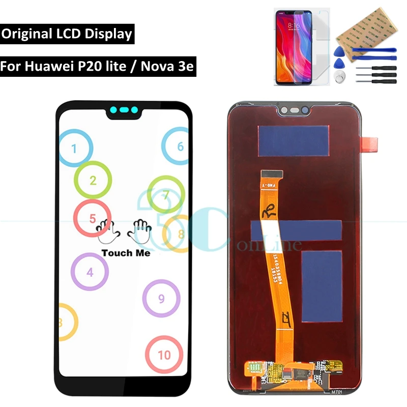 Оригинальный Для Huawei P20 lite ЖК дисплей кодирующий преобразователь сенсорного