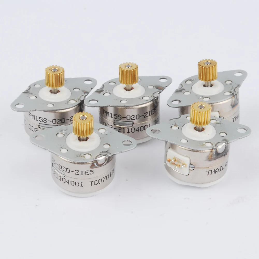 5 шт. 4 провода 2 фазы DC микро шаговый двигатель Шаг Угол 18 градусов с выходным