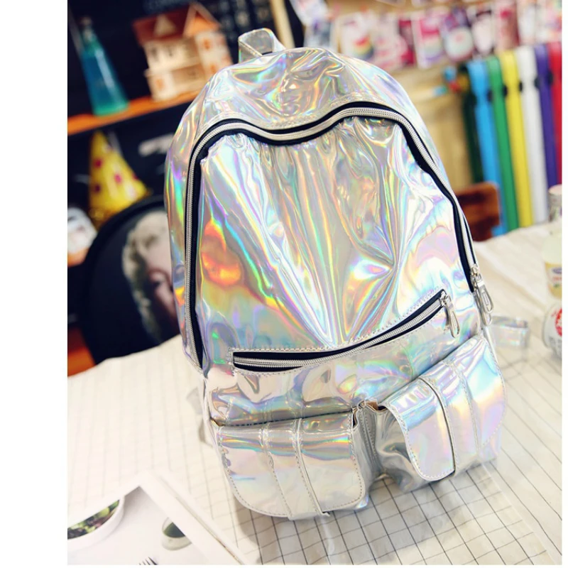 2019 Новый женский рюкзак серебряное Золотое розовое лазерный обувь для девочек