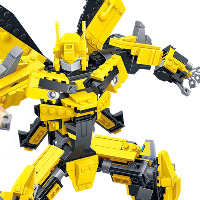 Gudi город Legoings Трансформеры Робот 32 см автомобильные блоки 584pc Кирпичи
