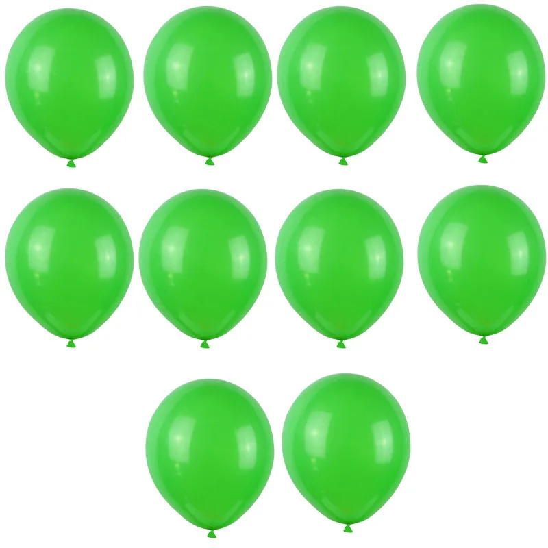 10pcs green Воздушные шары в виде животных, джунгли, вечерние украшения, джунгли для вечеринки в стиле сафари, украшения для дня рождения, Детские джунгли, шарики для украшения, аксессуары - Цвет: 10pcs green