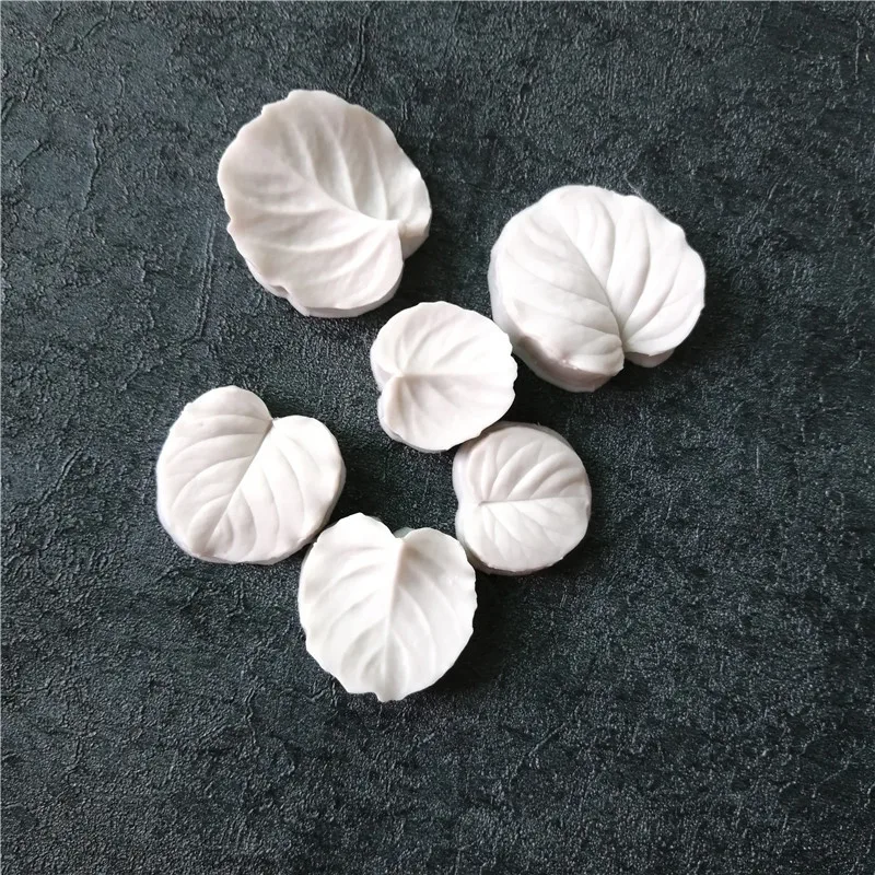 Новые лепестки эвкалипта листья вены стемпи в силиконовом на Gesso Betonform Kerzengiessform 3D полимерная глина цветок глина плесень
