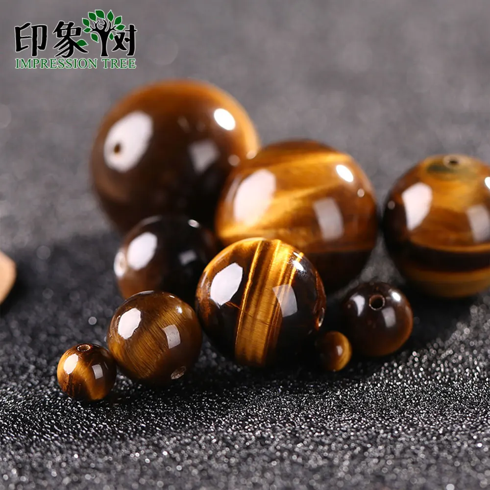 

Pick Size 4/6/8/10/12/14/16/18/20mm Natural Gem Yellow Tiger Eye Stone Loose Round Beads For DIY Jewelry Components Making 18082