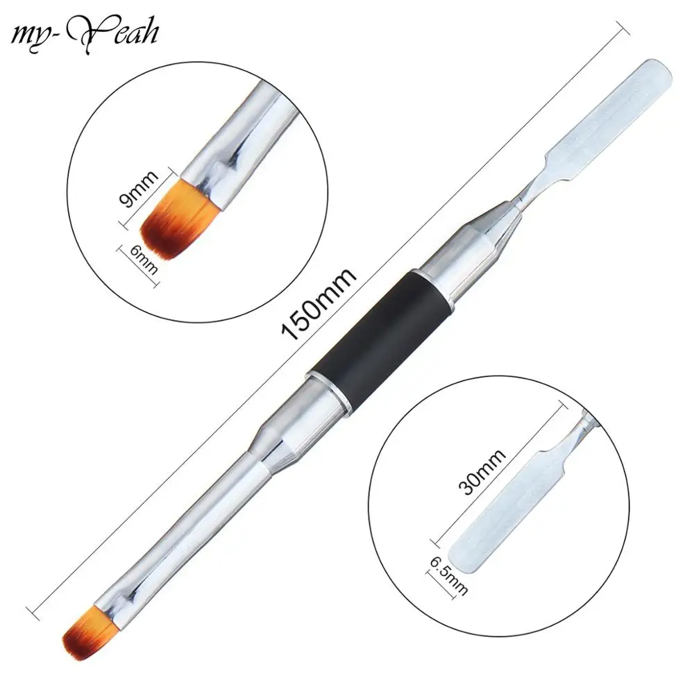 Двухсторонний акриловый УФ-гель my-Yeah для наращивания ногтей кисть рисования