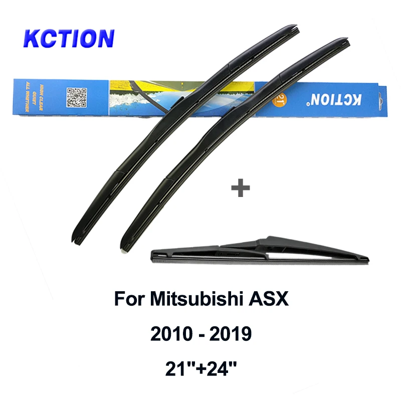 Windshield hybrid front wiper blade for Mitsubishi ASX windscreen rear natural rubber car accessories Fit U Hook Arm Model | Автомобили и