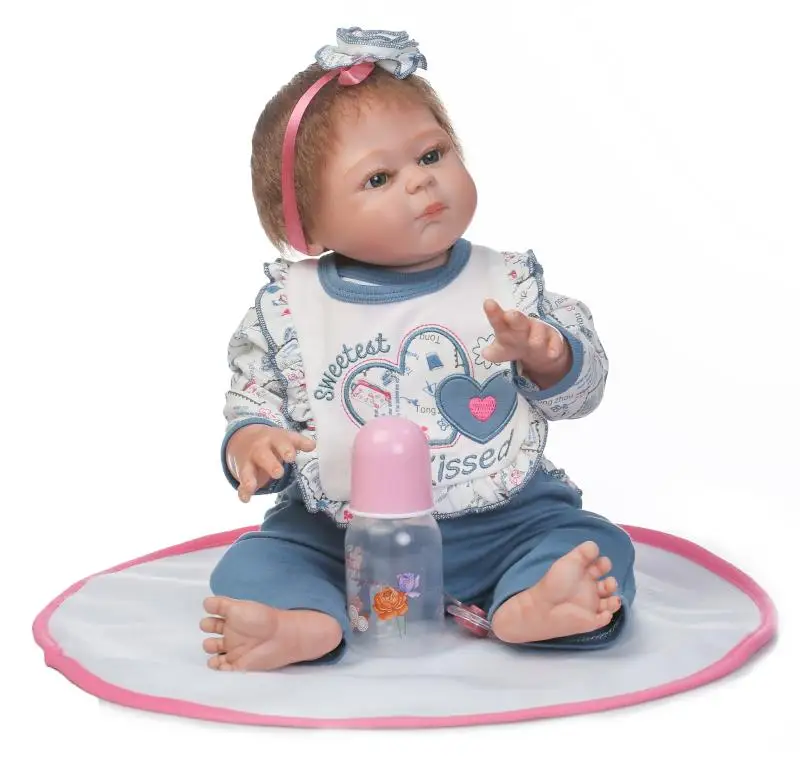 

50cm Full Silcione Lifelike Newborn Baby Dolls Children Best Playmate Silicone Baby Reborn Dolls Girls Newborn Fashion Toys