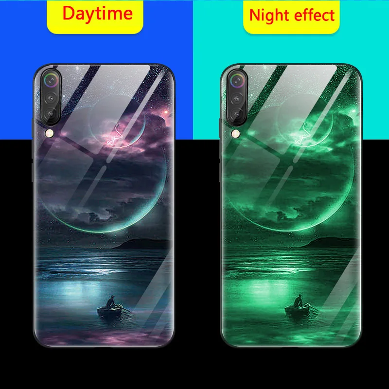 01 Чехол для телефона Lu mi nous s для Xiaomi mi 9 SE 8 Lite A2 PLAY Space Night Shine, стеклянный чехол для Red mi 5plus Note 8 7 pro 5, чехол - Цвет: 01