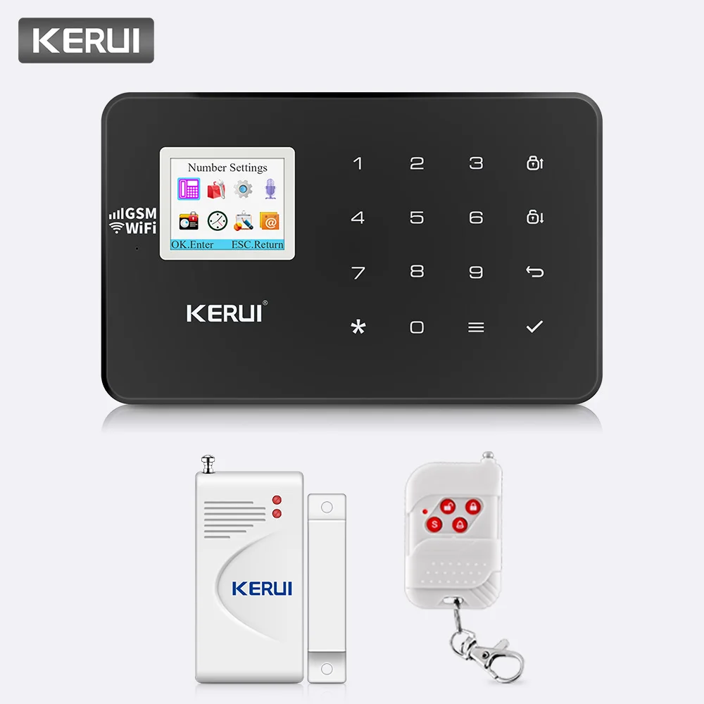 KERUI W18 Домашняя безопасность WIFI GSM система охранной сигнализации приложение