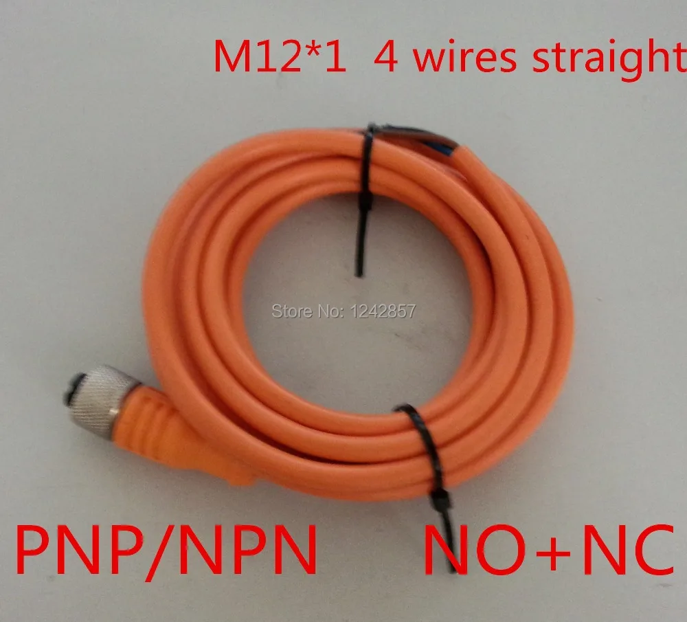 Бесплатная доставка M12 * 1 4 провода 4-контактный разъем NPN/PNP датчика без + NC