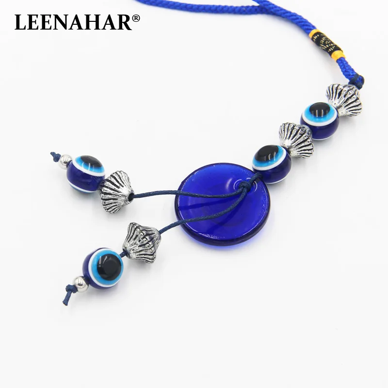 LEENAHR 1PC голубой брелок на цепочке Lucky String стеклянный Турецкий Дурной глаз подвеска