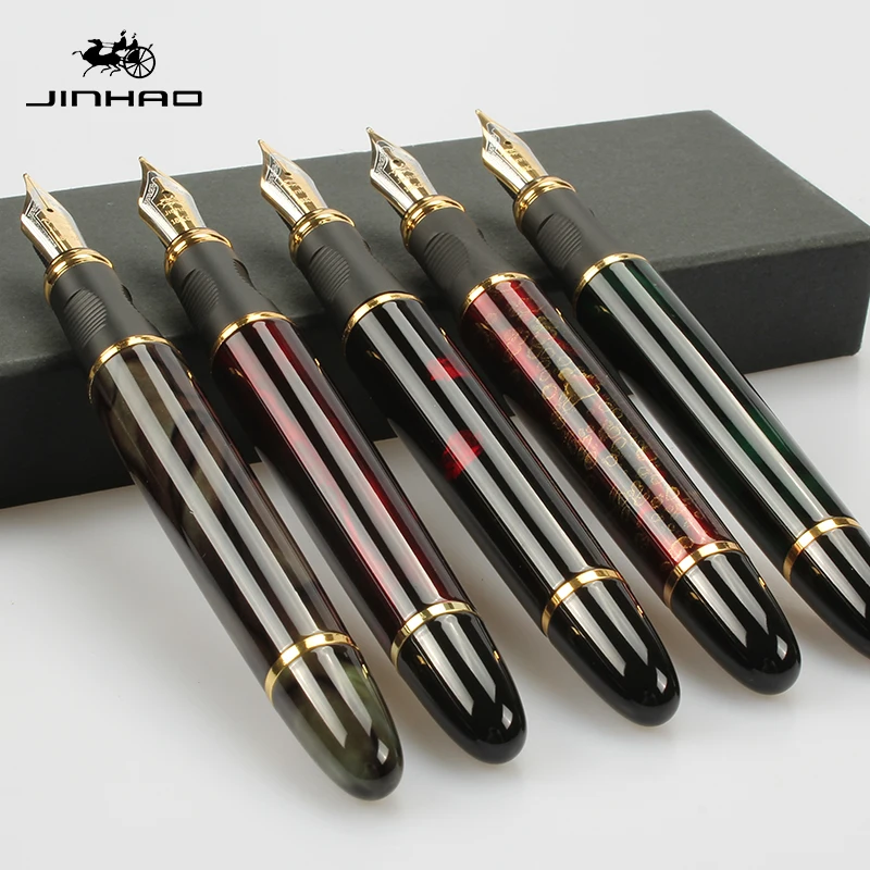 JINHAO X450 Metal Fountain Pen Without Pencil Box luxury school Office Stationery luxury Writing Cute pens gift