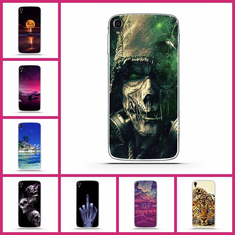 Чехол с мультяшным принтом для Alcatel One Touch Idol 3 5 дюйма 6045 мягкая задняя крышка из
