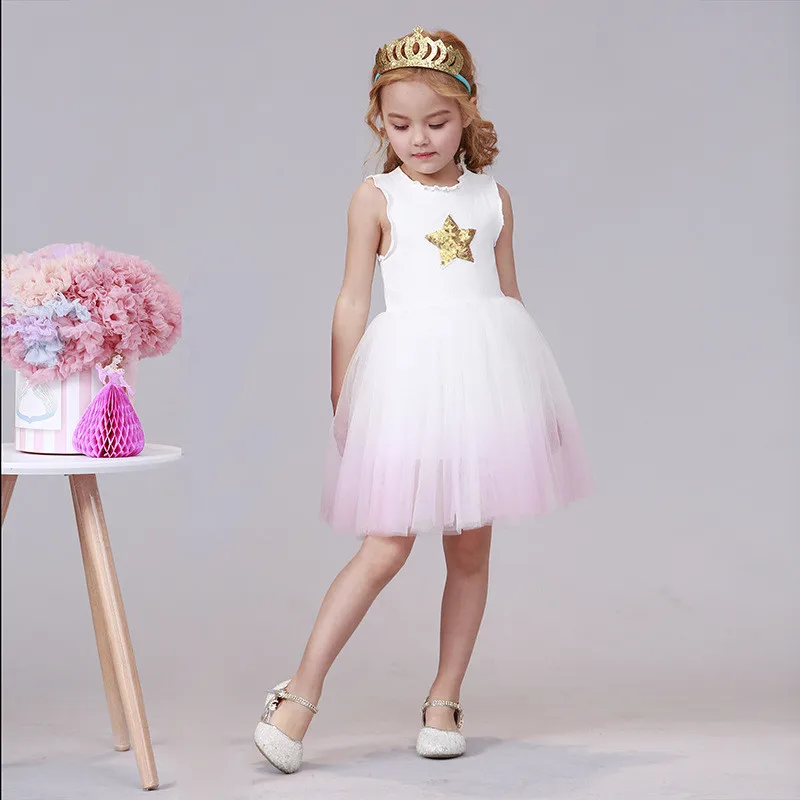 Baby Girls Princess Tutu Dress Flower dress Birthday Party Costume Children Summer Tulle Star | Детская одежда и обувь