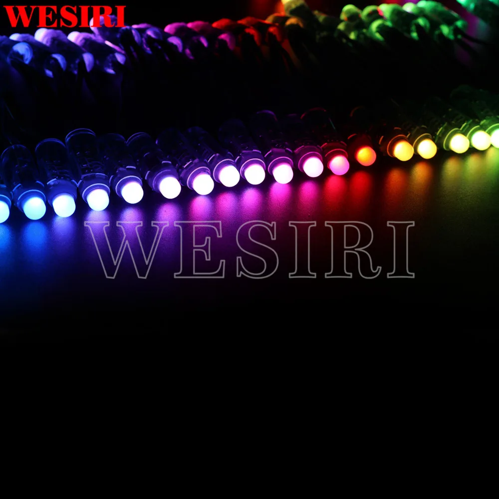 50 шт./лот 12 мм WS2811 2811 IC RGB СВЕТОДИОДНЫЕ пиксели модуль струнные огни комплект