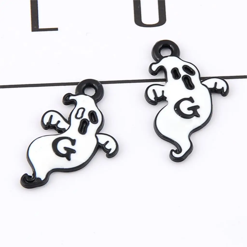 5 шт. серебряный цвет Хэллоуин фестиваль капли масла призрак Подвески кулон в