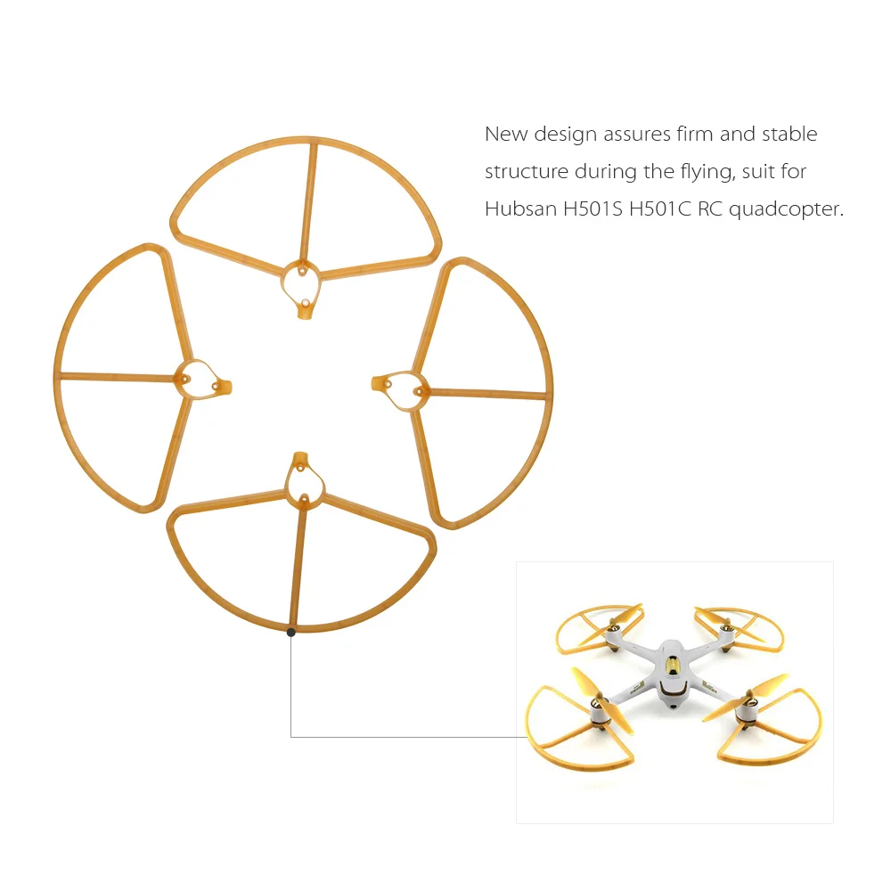 4 шт. RC пропеллеры защитные для Hubsan H501S запчасти H501C Дрон Квадрокоптер Вертолет