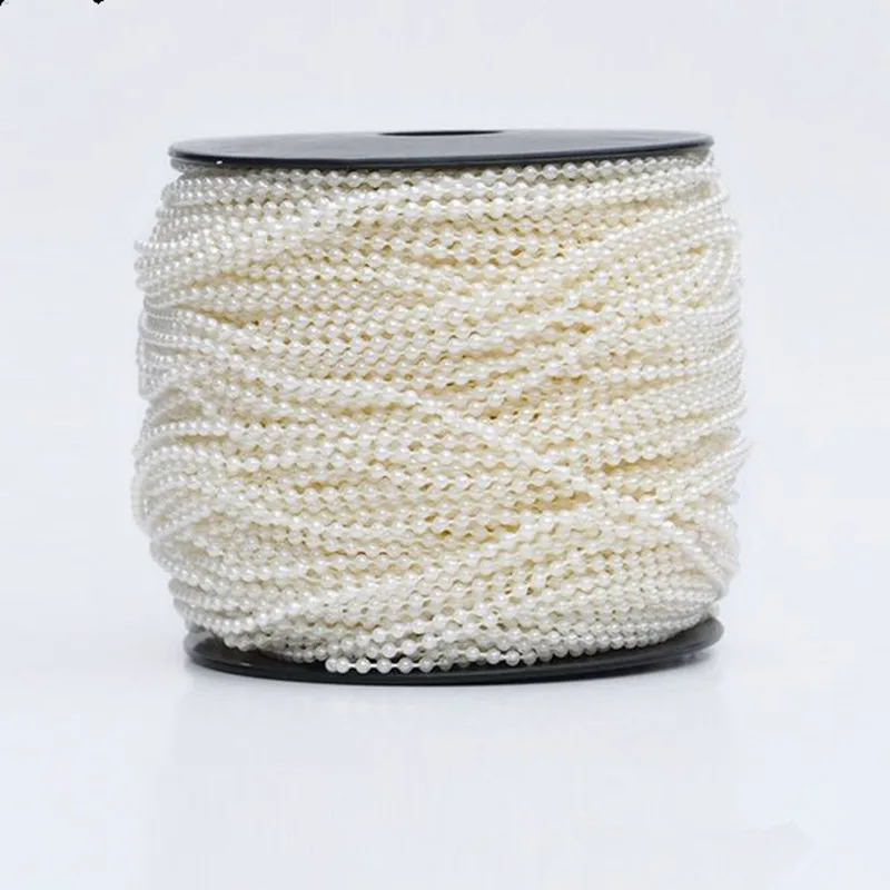100 метров 2.5 мм Искусственный жемчуг Пластиковые Pearl Strand одежда Свадебное платье