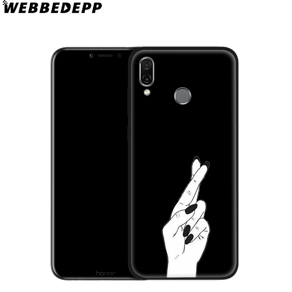 Мягкий чехол WEBBEDEPP Love on finger Kpop для Huawei Mate Honor 20 6A 7A 7C 7X 8 9 9X 10 View Lite Pro 30 |
