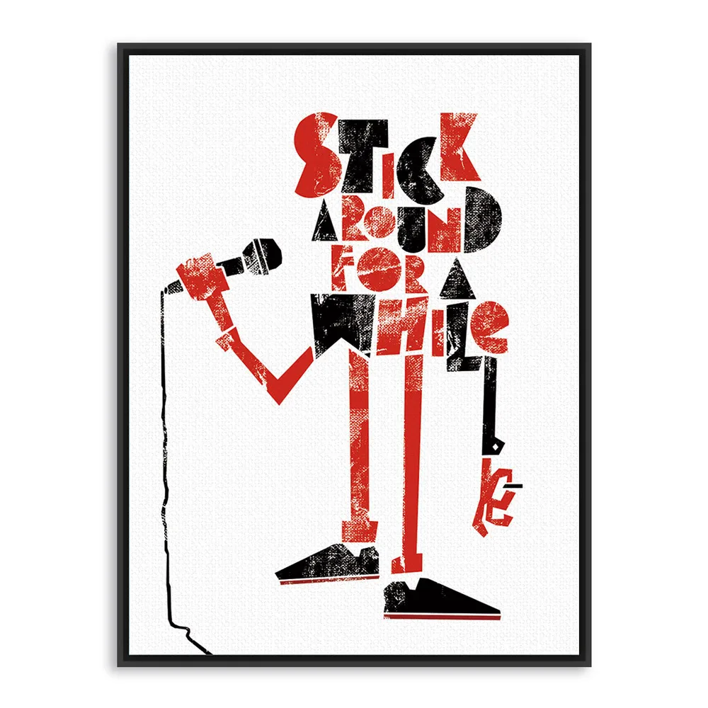 Современный абстрактный микрофон плакат в музыкальном стиле принты украшение