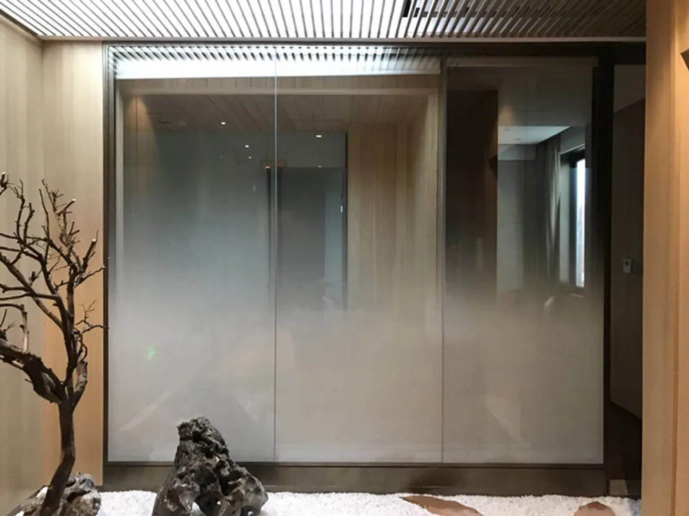 SUNICE White Partition One-way Gradient Partition Dot Window Film Office Decorative Semi-privacy Glass 60"x39.3"