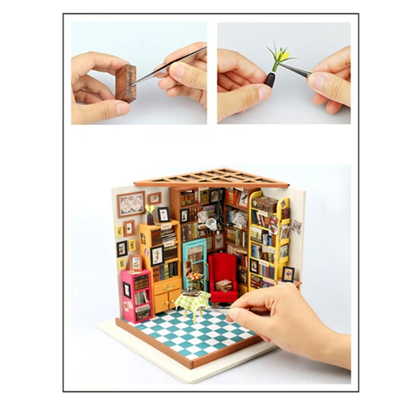 Cuteroom ручная работа DIY Кукольный дом книжный магазин кукольный домик Миниатюрный