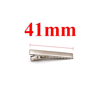 41mm 20pcs Aiovlo 20 шт./лот заколка зубы заколки для волос универсальный плоский один зубец крокодил зажимы ручной работы материал ювелирные аксессуары - Цвет: 41mm 20pcs
