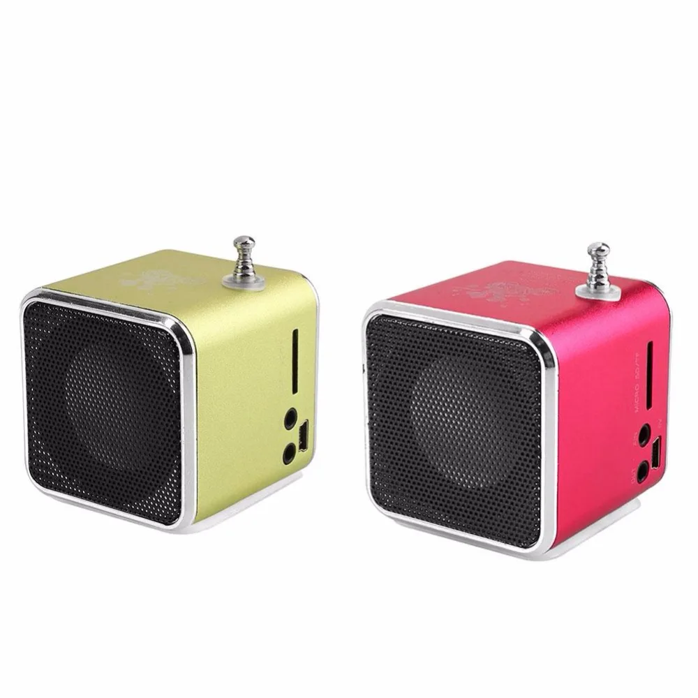 Мини цифровой MP3 музыкальный плеер Micro SD TF USB диск Динамик FM радио AUX с литиевая